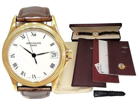 patek philippe bracelet watch|patek philippe brown leather strap.